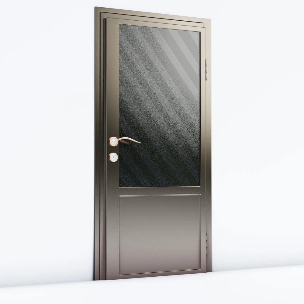 Metal Door With Glass