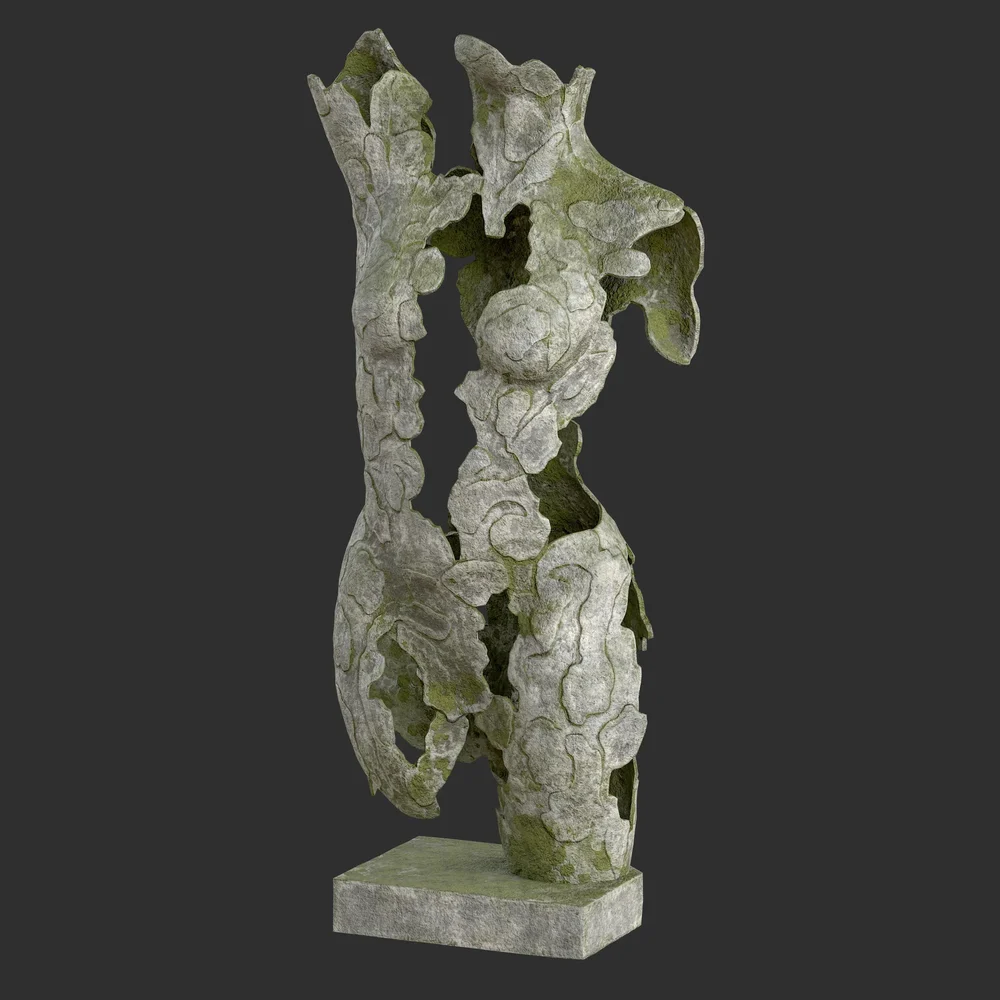 Abstract Female Torso Sculpture Stone
