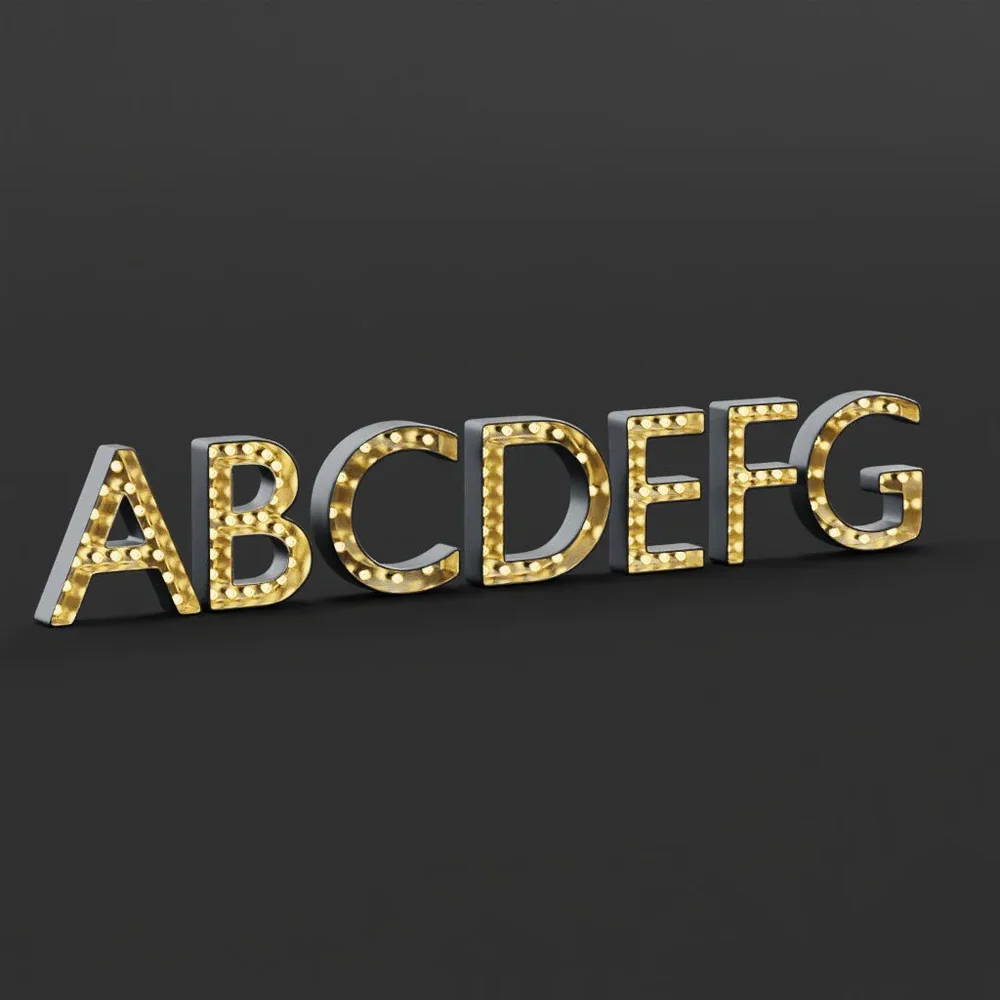 Marquee Alphabet Light Box Abcdefg