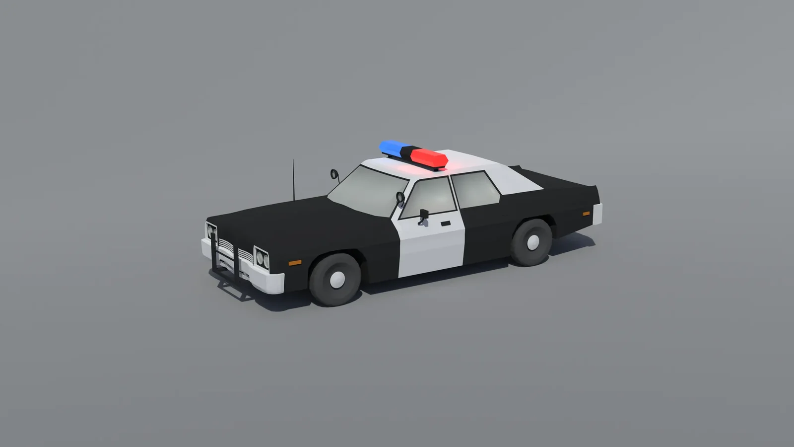 Low Poly Dodge Monaco Police Car