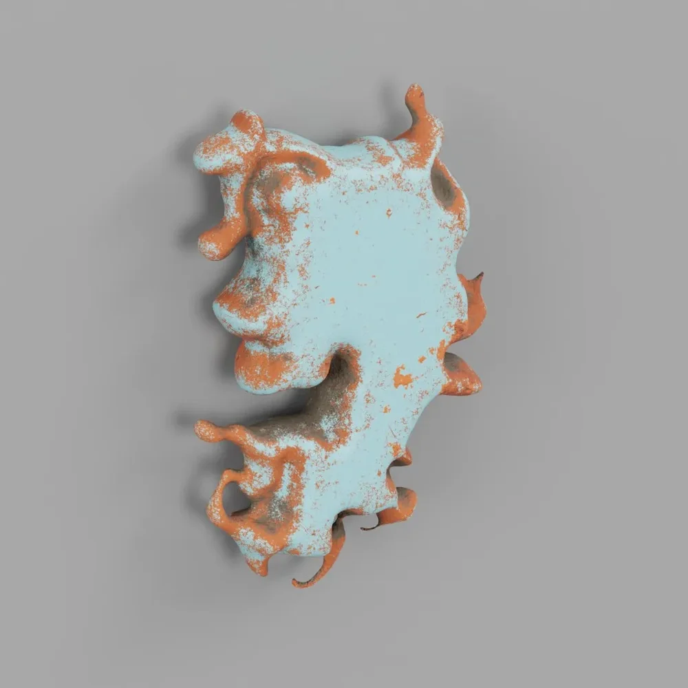 Rough Metal Letter , (Comma)