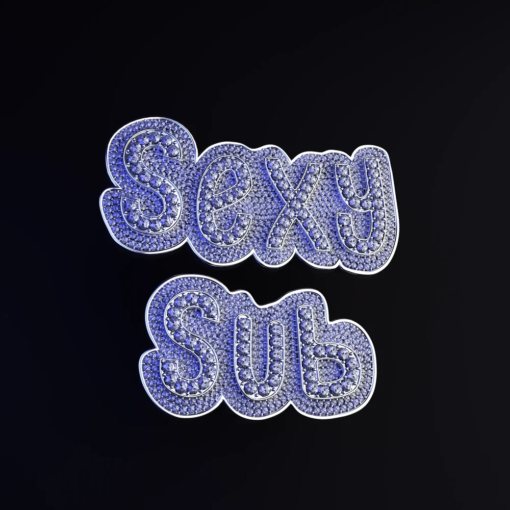 Sexy Sub Daimond Name Plate