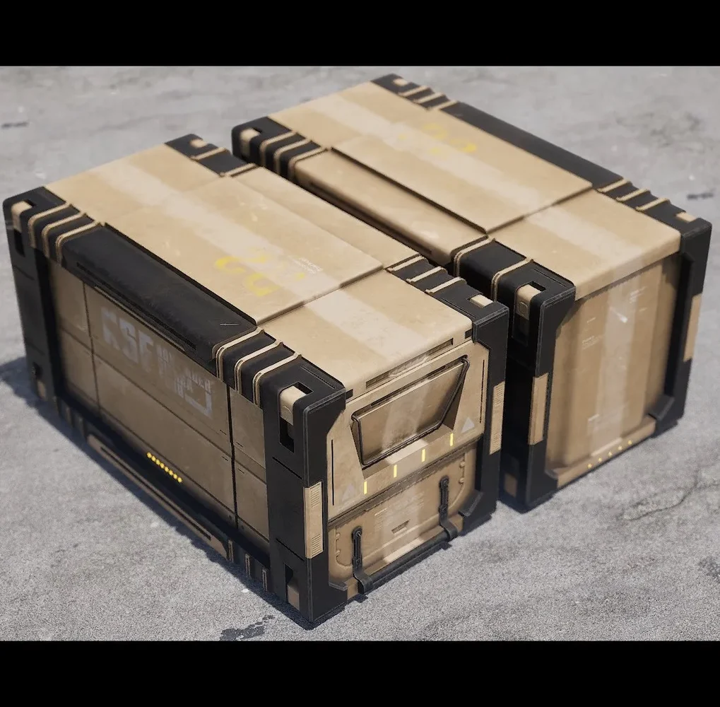 Kitbash Sci-Fi Container Game Asset