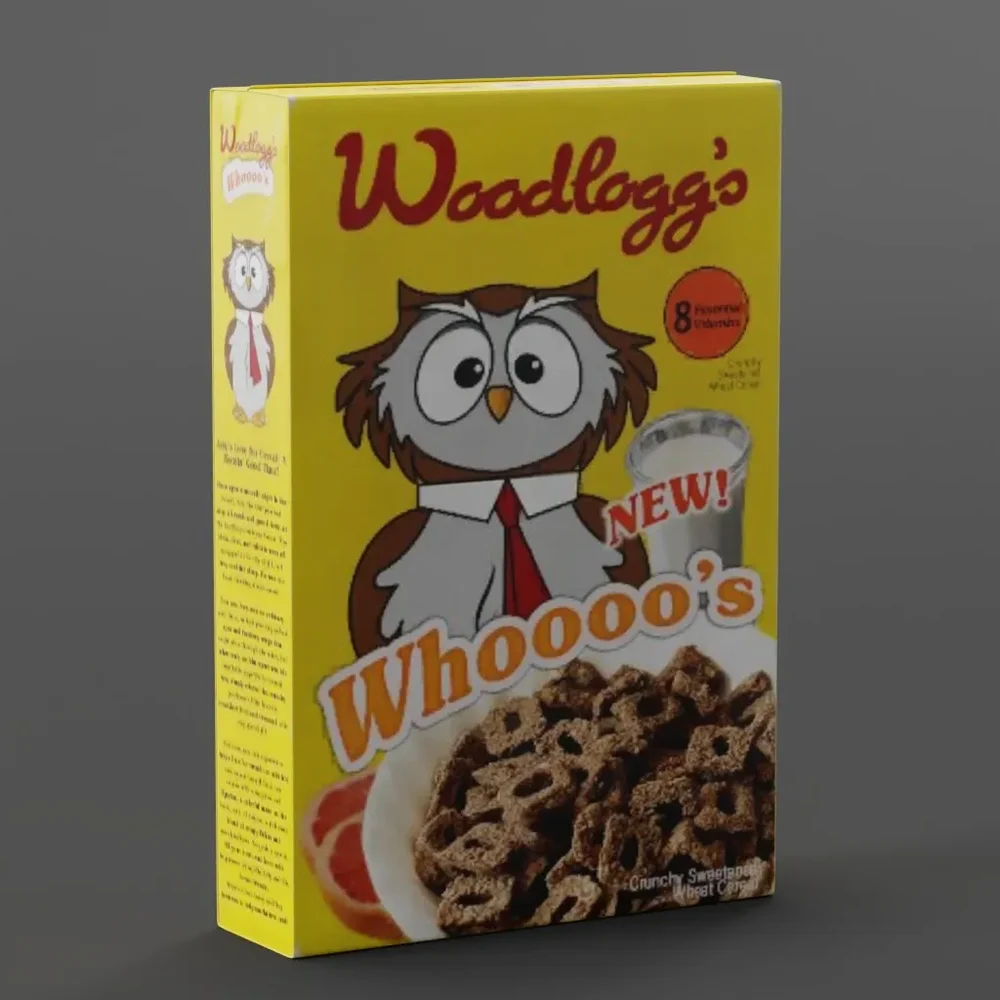 Cartoon Owl Cereal Box