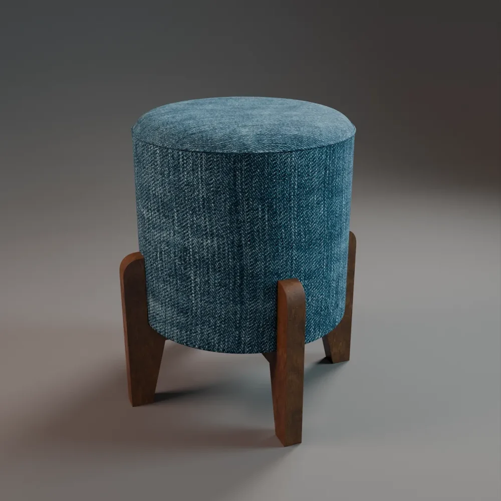 Otavio Agarb Round Pouf