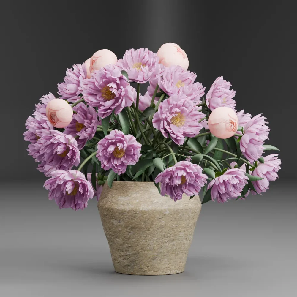Pink Peony Vase