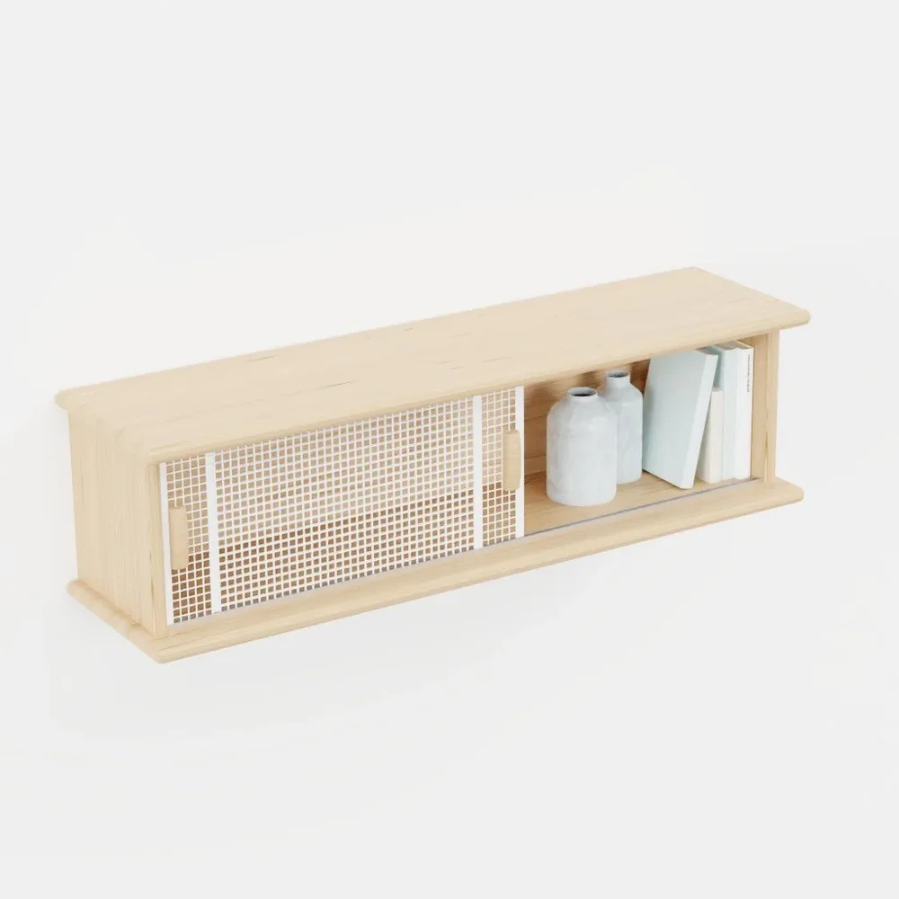 Wall Shelves With Book And Glass