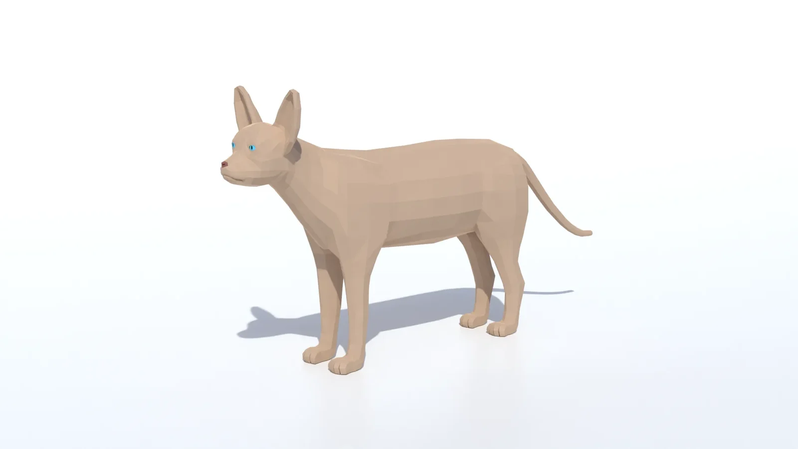 Low Poly Sphynx Cat