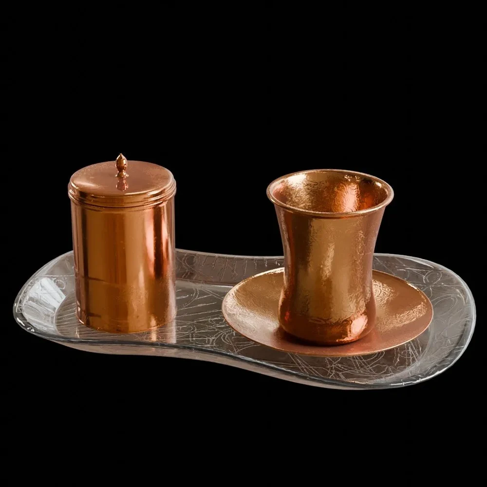 Glass And Tray Set