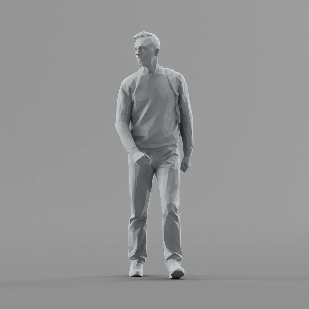 Lowpoly Male Walking