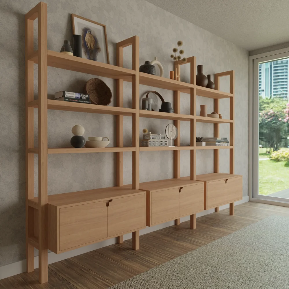 Open Shelf With Storage