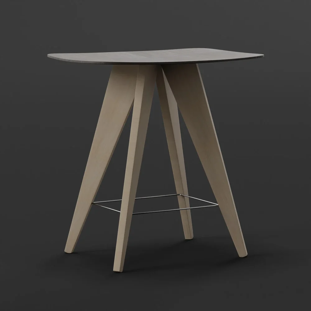 Counter Bar Stool Black White