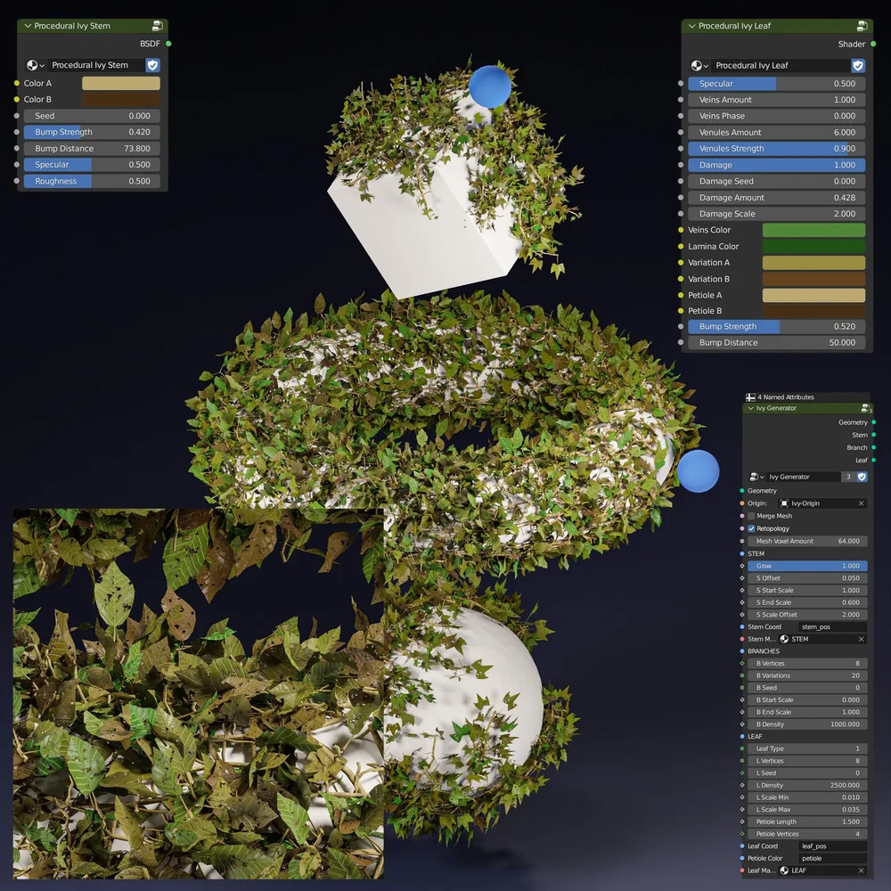 Procedural Ivy Generator Gn