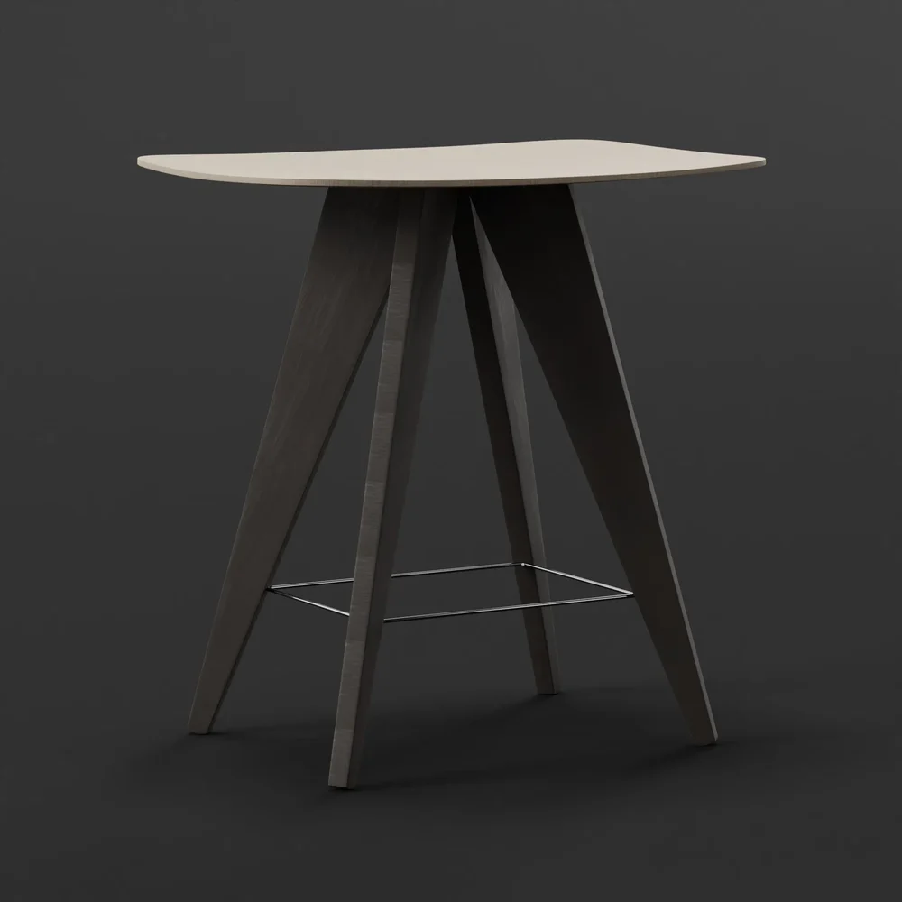 Counter Bar Stool White Black