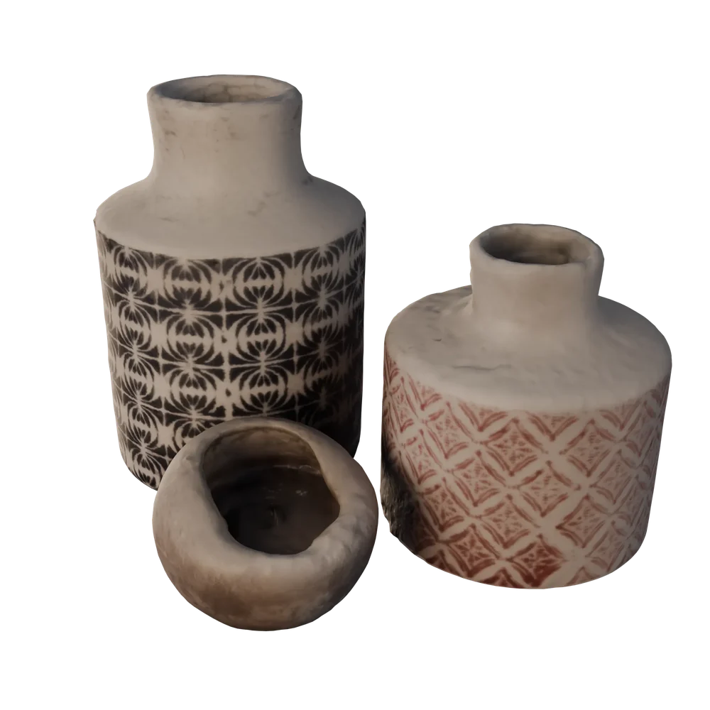 Vase Collection With Candle