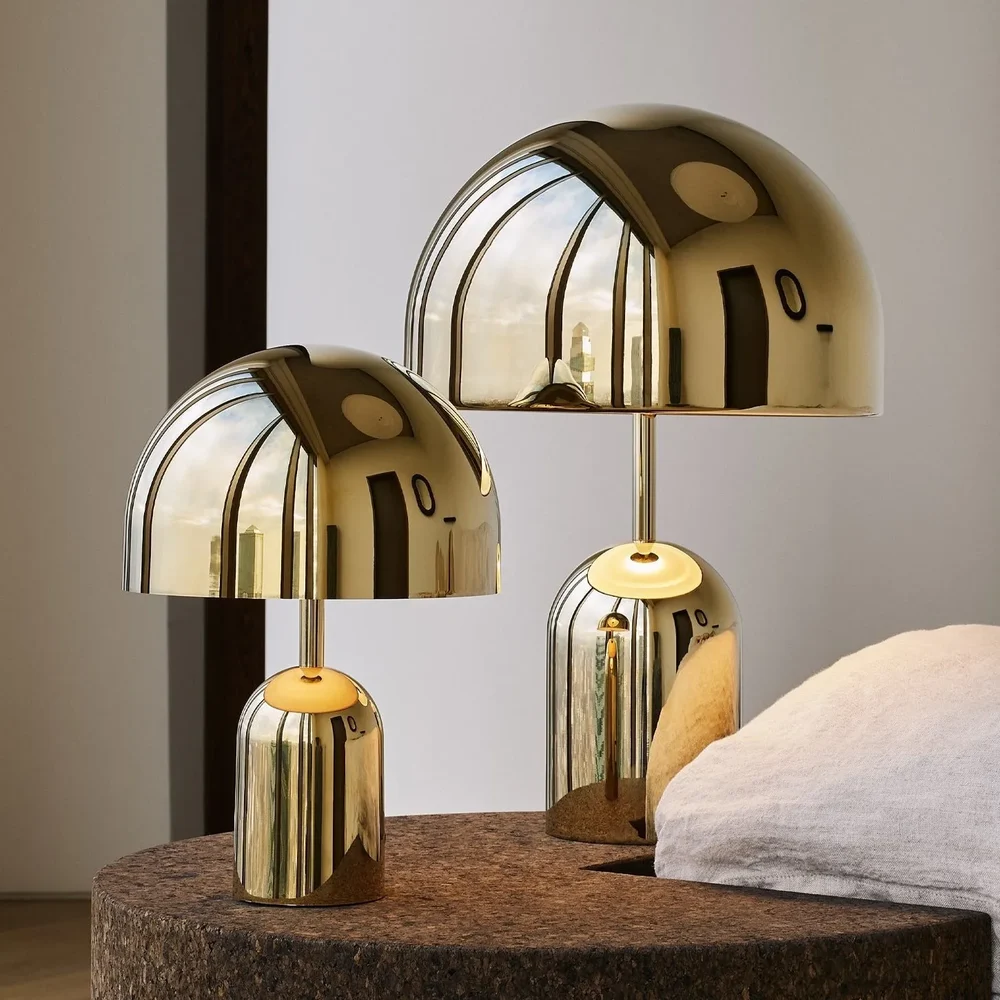 Bell Portable Gold Table Lamp