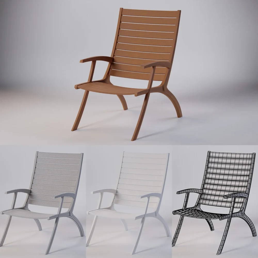 Classic Wooden Lounge Chair