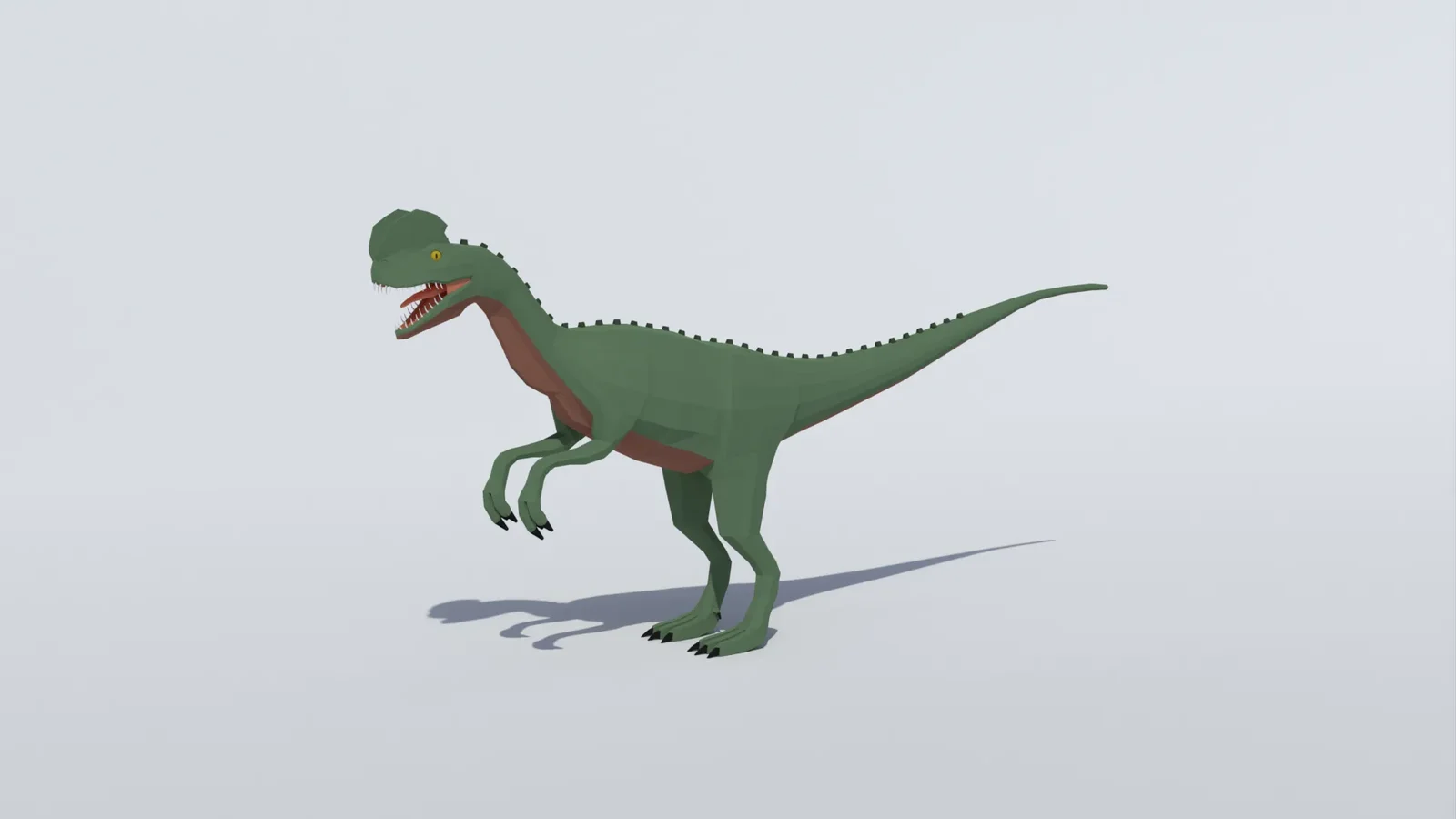 Low Poly Dilophosaurus