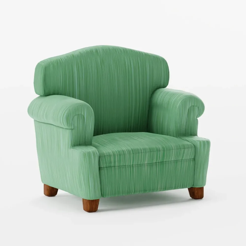 Couch Green Stripes