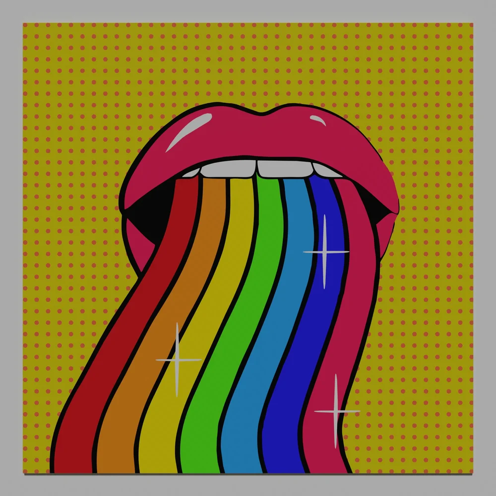 Image Pop Art Mouth-Rainbow-Procedural