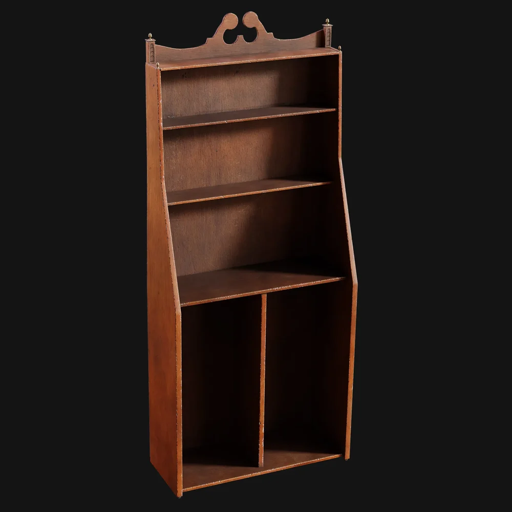 Vintage Wooden Step-Back Shelf