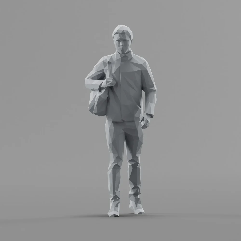 Lowpoly Male Walking