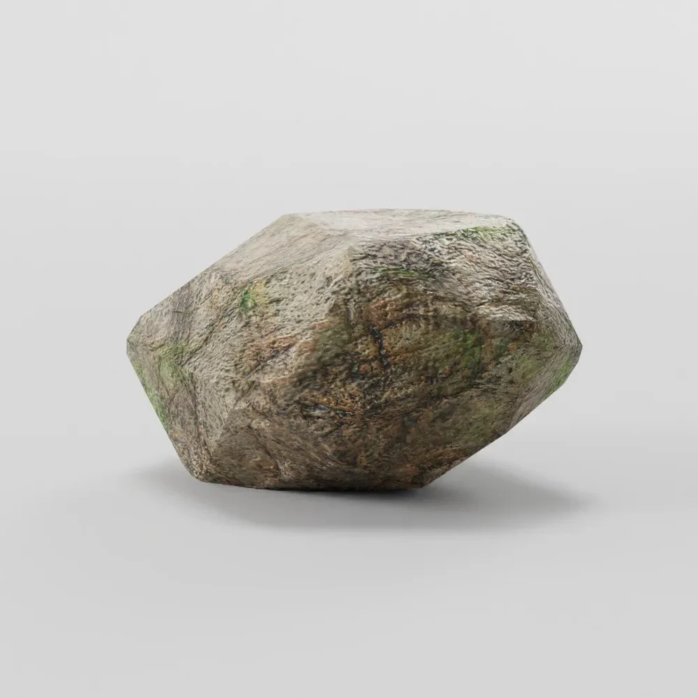 Low-Poly Boulder Rock