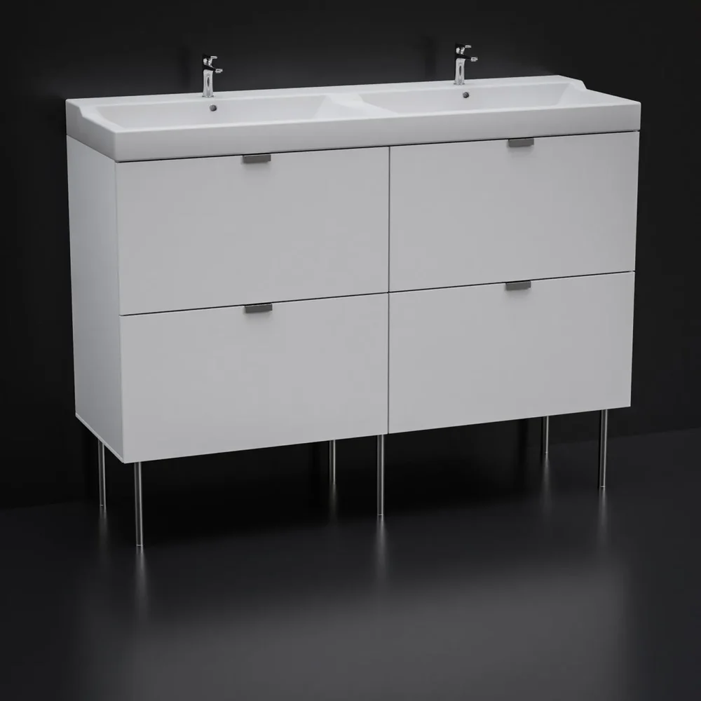 Bathroom Double Cabinet With Drawer