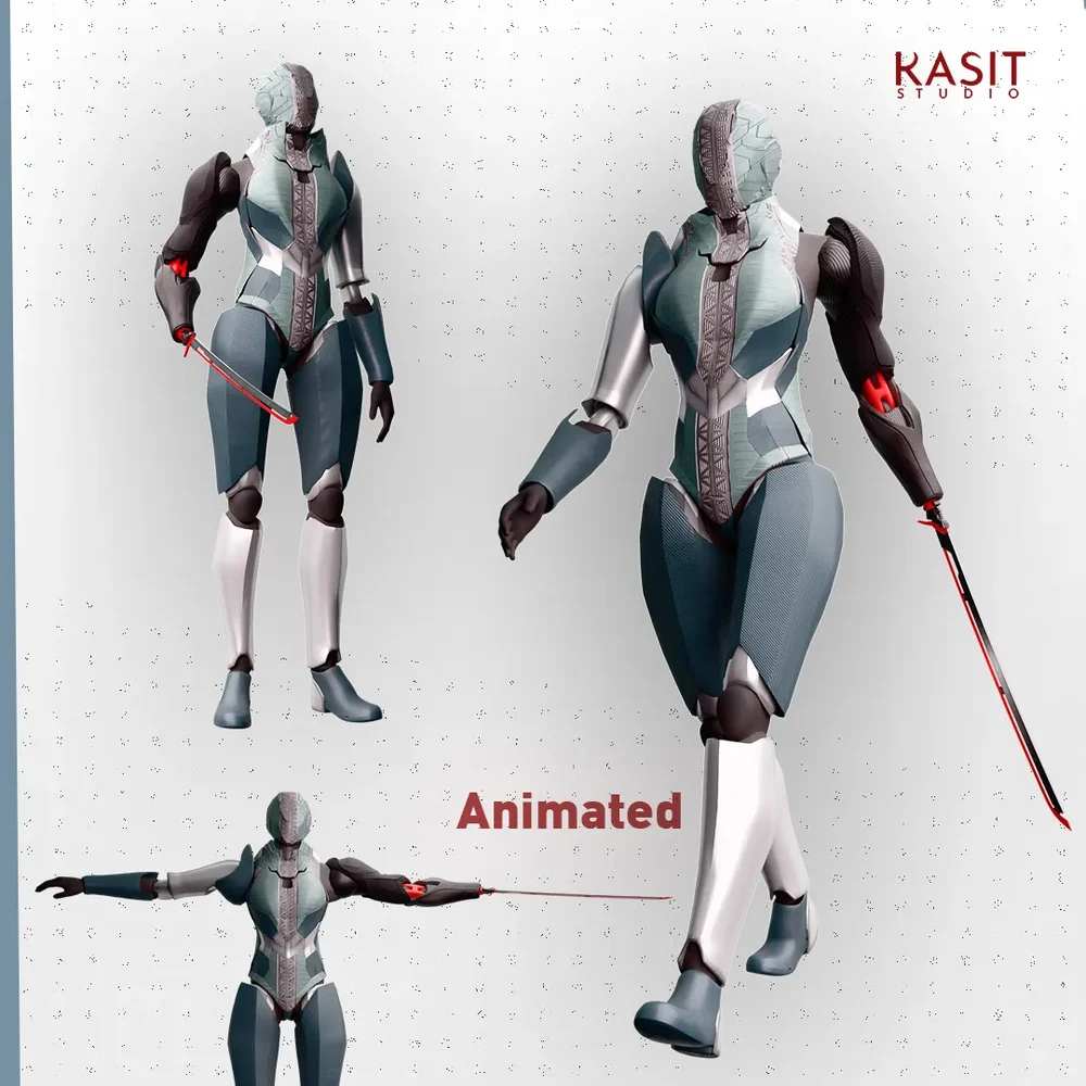 Girl Exo Armor+Armorv3 - V4 Animated