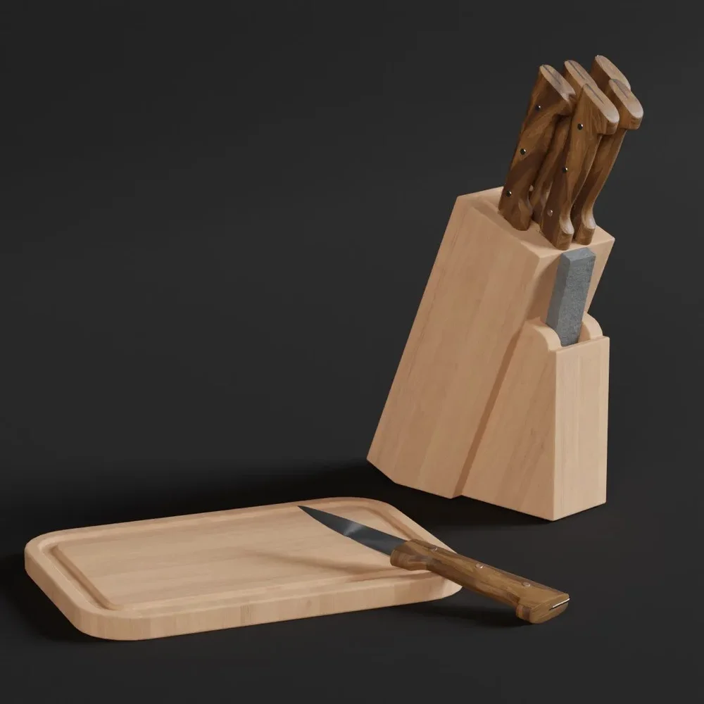 Knife Holder With A Cutting Board