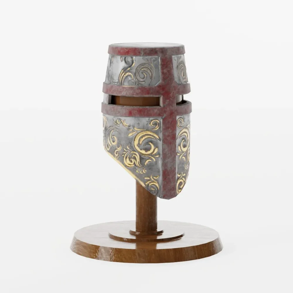 Lowpoly Crusader Helmet
