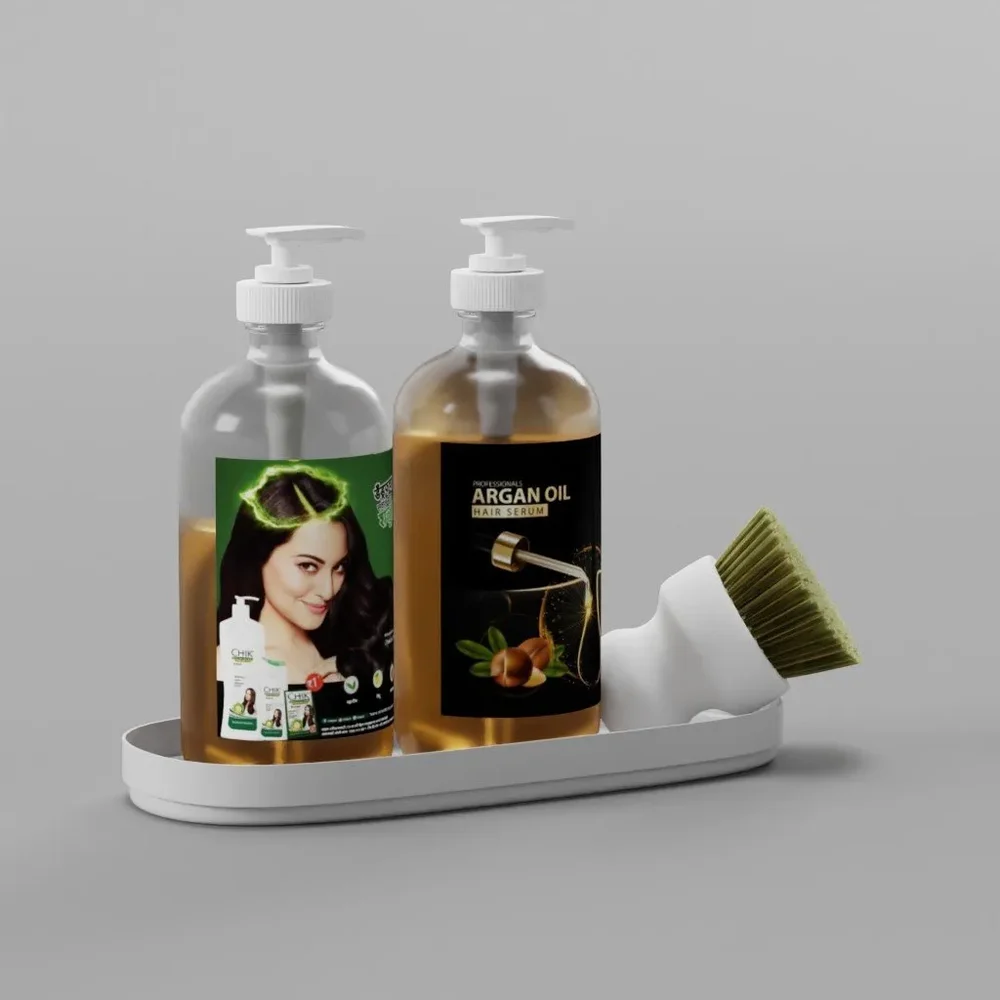 Oil And Shampoo Bottle