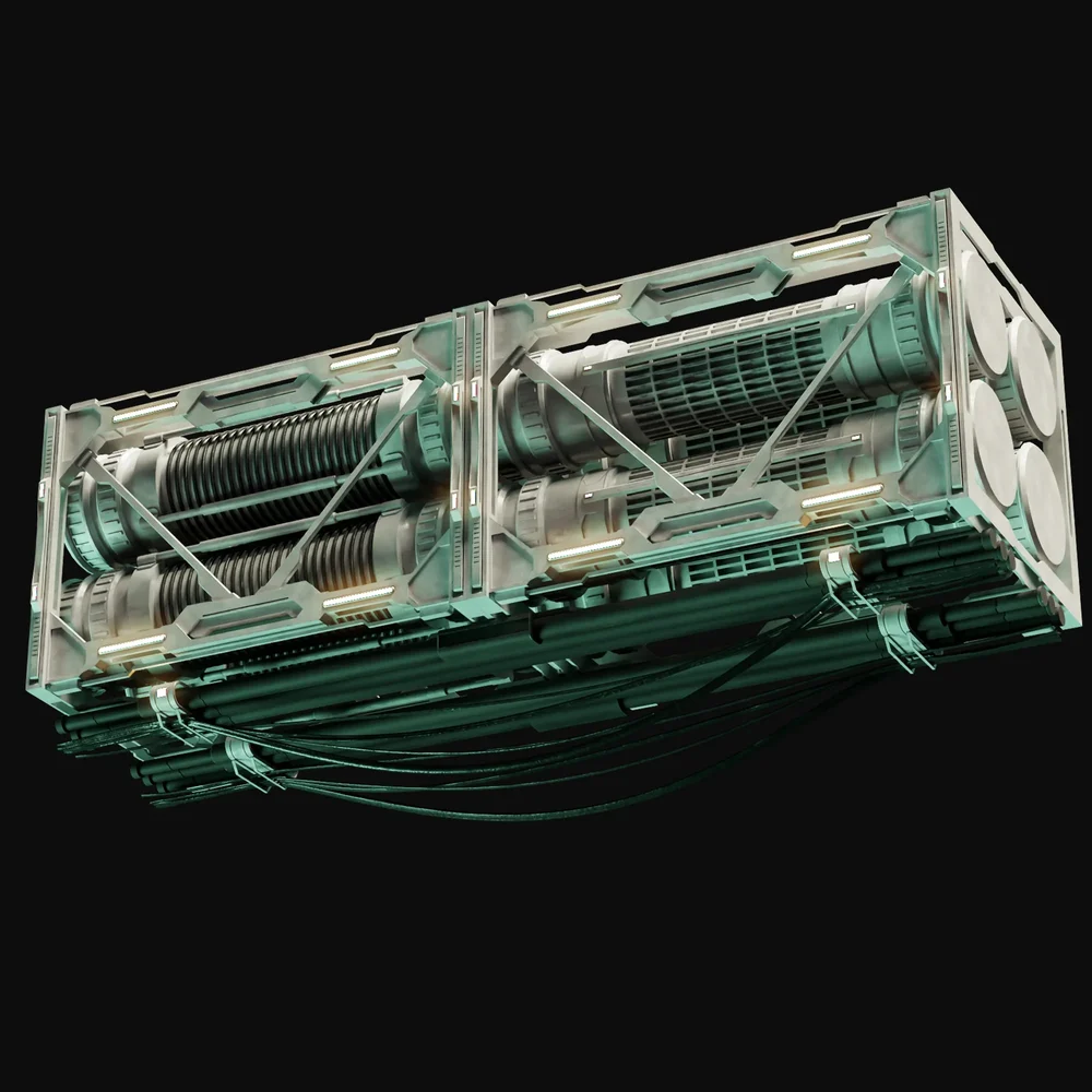 Sci-Fi Tubes & Cable Pack And Structure