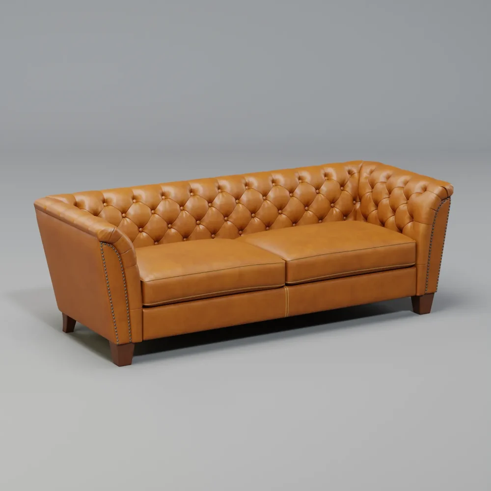 Tufted Leather Sofa