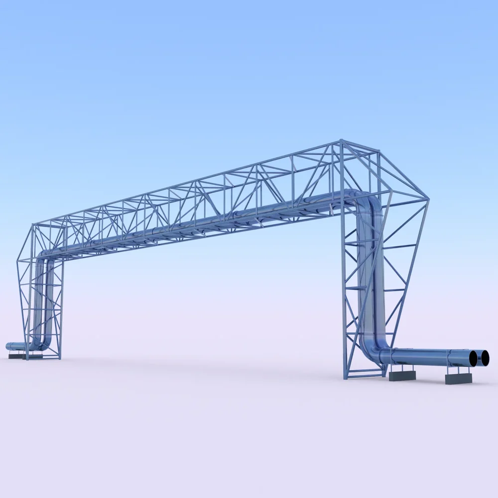 Industrial Pipeline Bridge