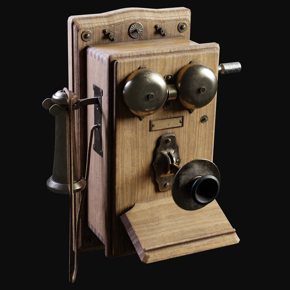 Old Writing Shelf Wall Telephone