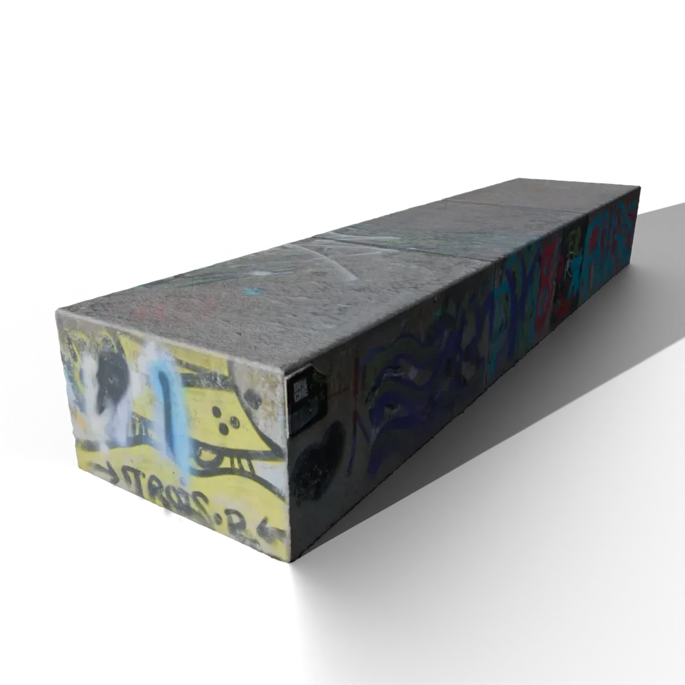 Concrete Park Bench Block