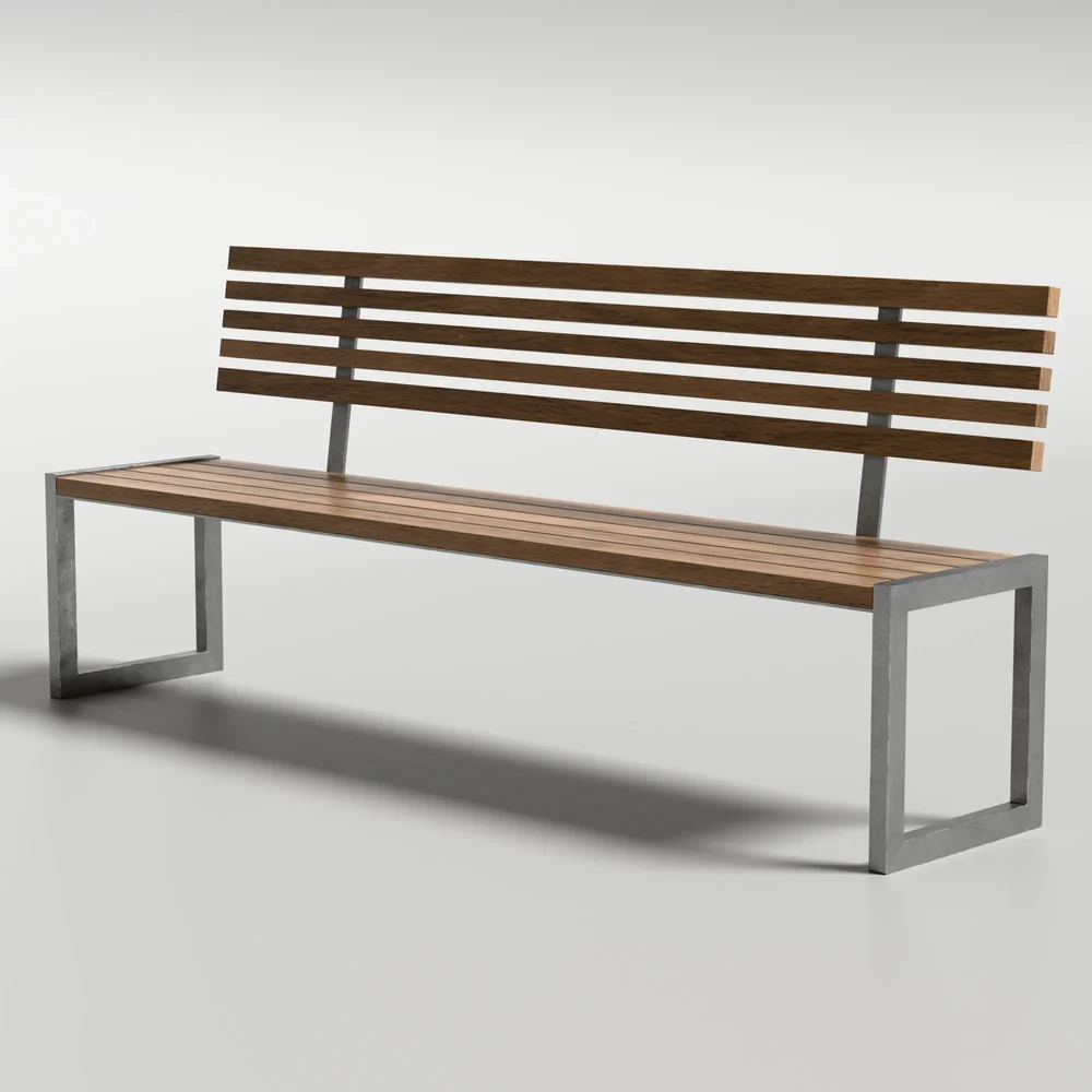 Wood Outdoor Park Bench