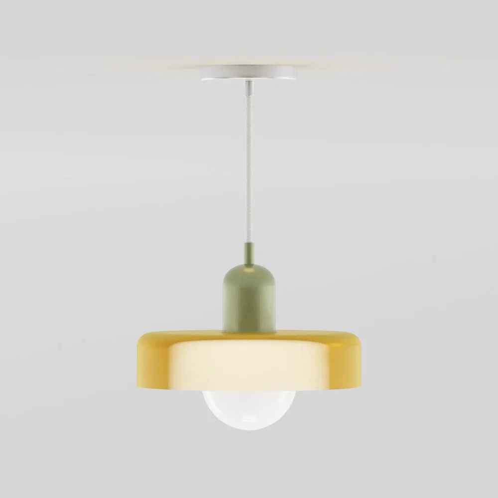 Bauhaus Stained Glass Pendant