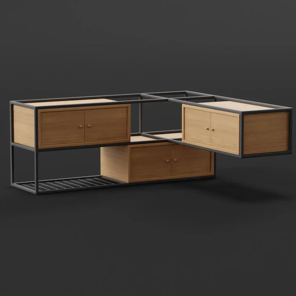 Wall Mounted Rack Cabinet Storage Cupboard 140x130x58