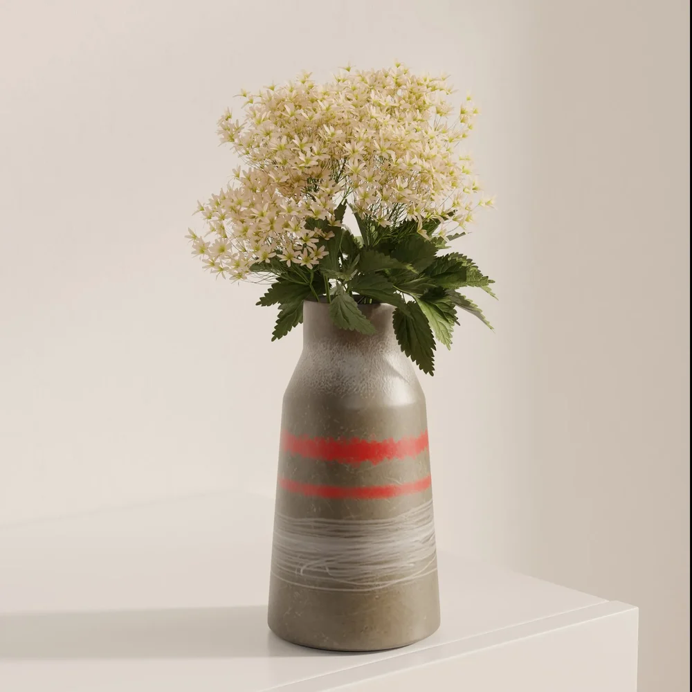 Soft White Meadow Floral Vase