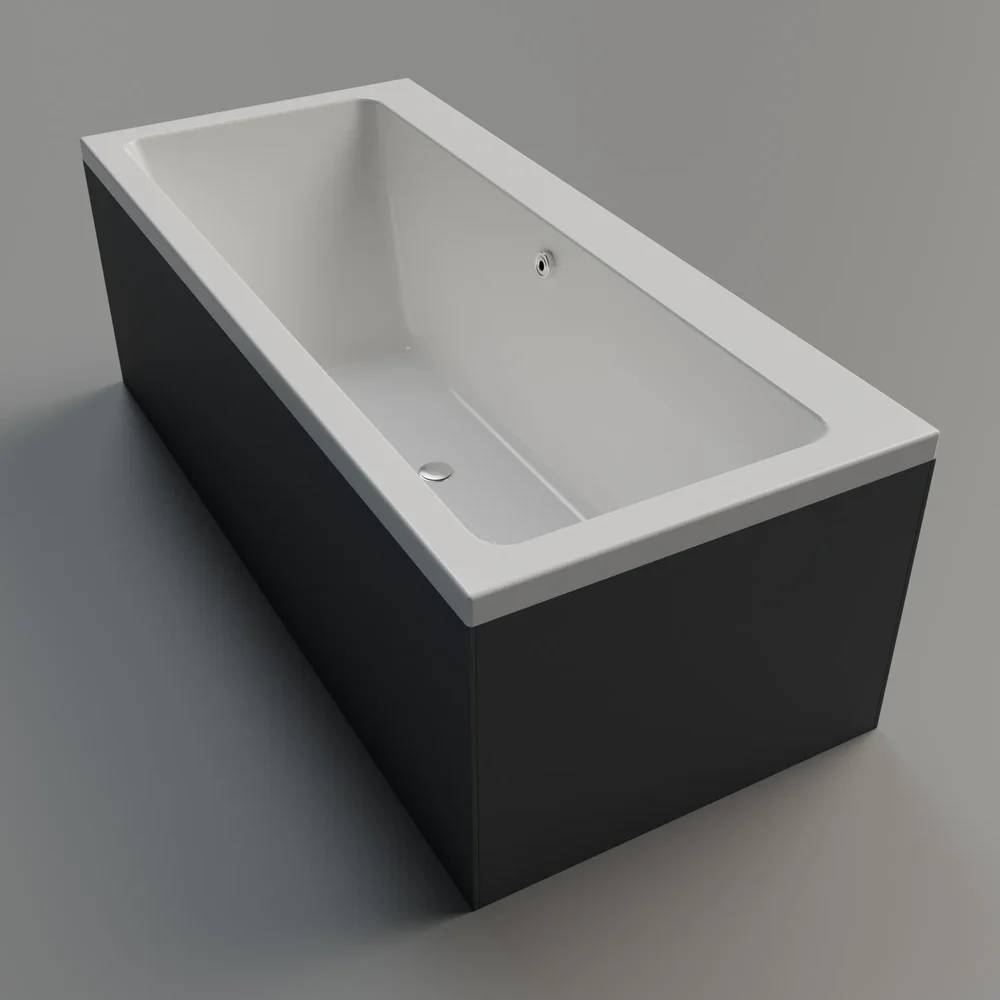 Rectangular Graphite Matt Bathtub