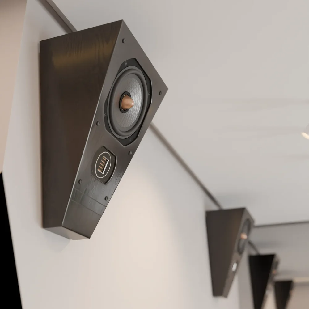 On-Wall Hi-Fi Speaker Black Wood