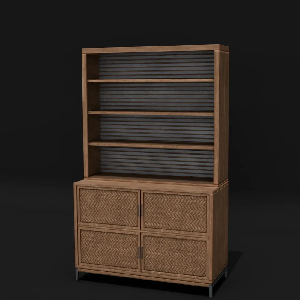 Light Wood Shelf Cabinet
