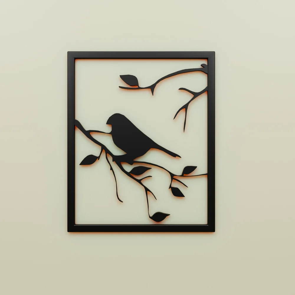 Black Bird Picture Frame