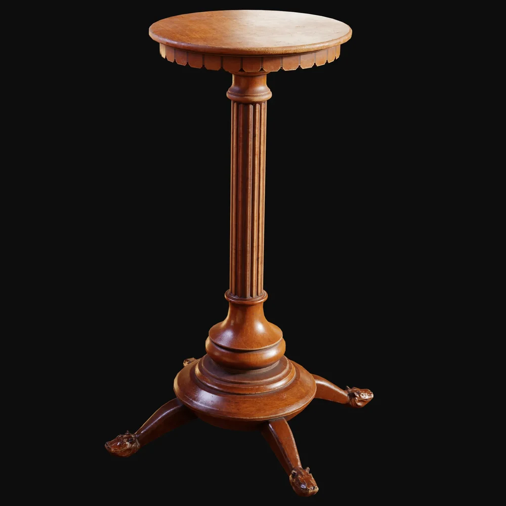 Antique Pedestal Occasion Table Plain
