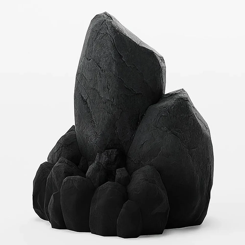 Cliff Rock Sharp Black