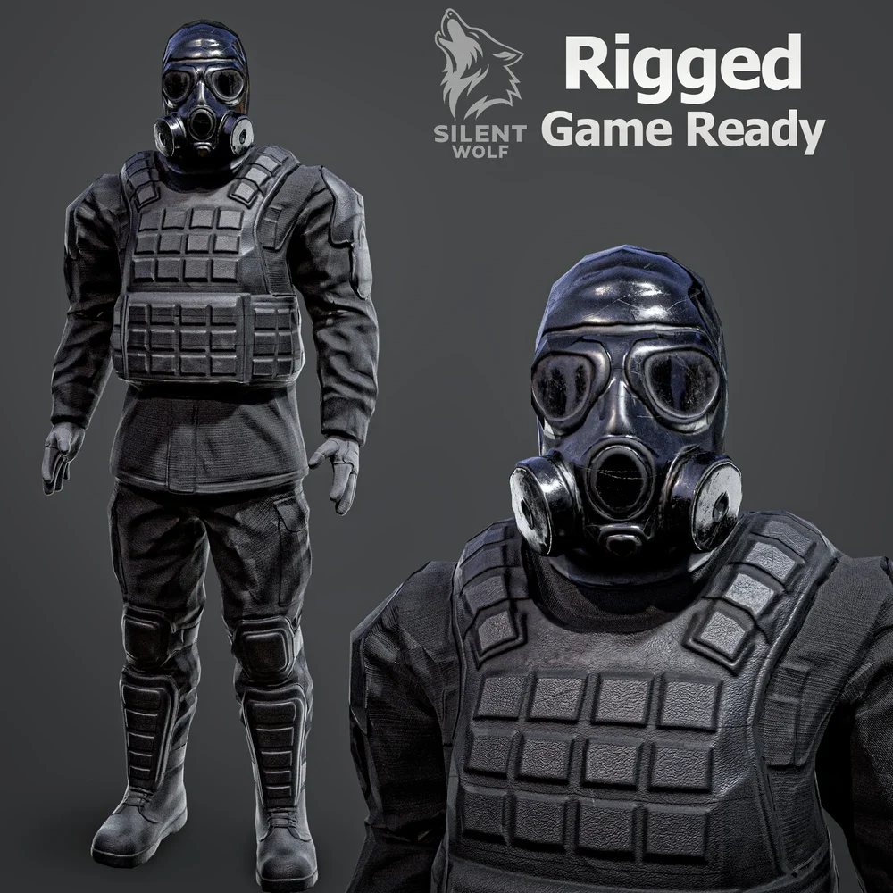 Special Forces Soldier-Rigged-Animated