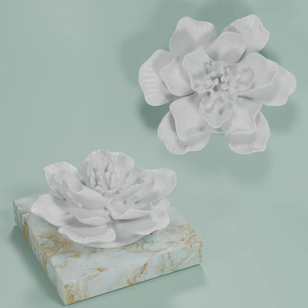 Flowers Wall Decor On Ceramic