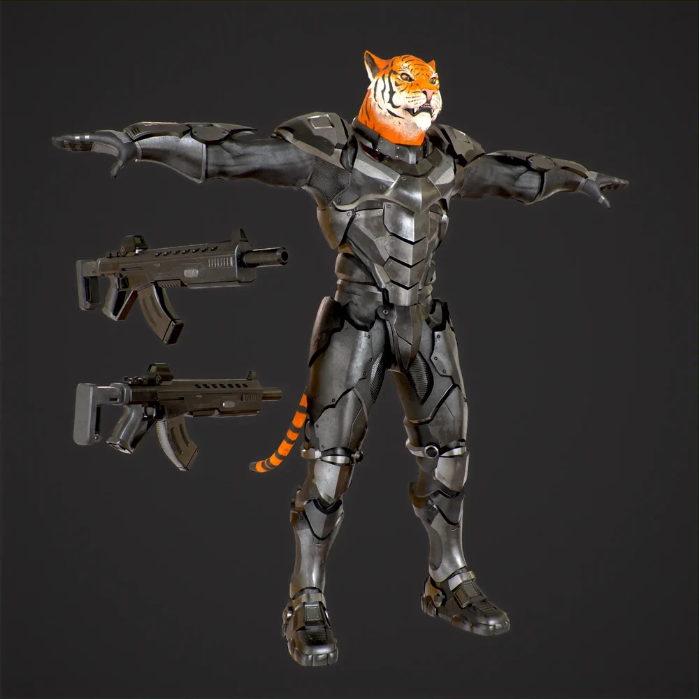 Armored Feline Soldier